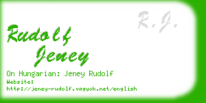 rudolf jeney business card